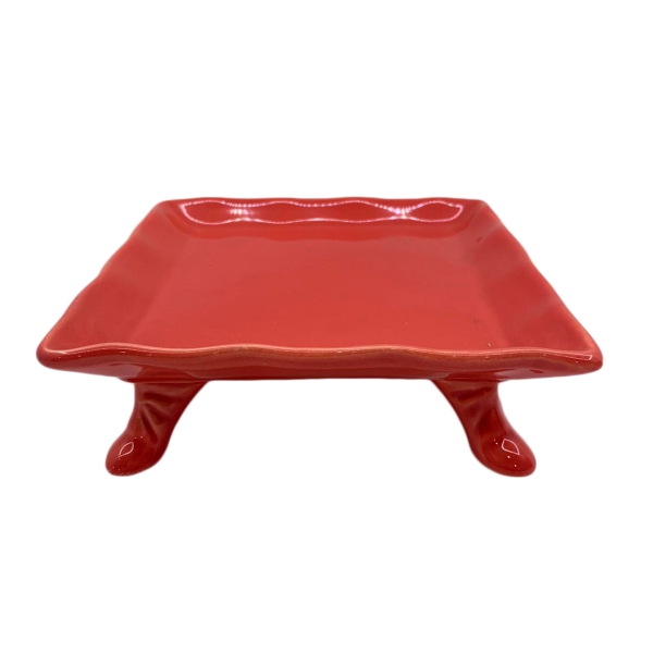 Bandeja Vermelho Claro Quadrada P